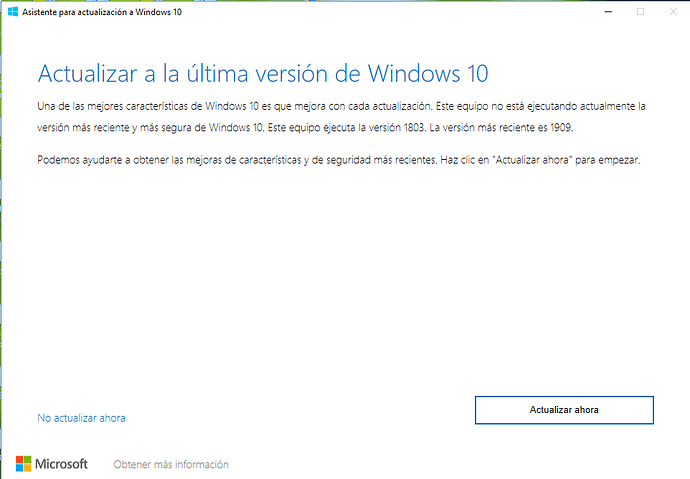 Actualizar windows 10