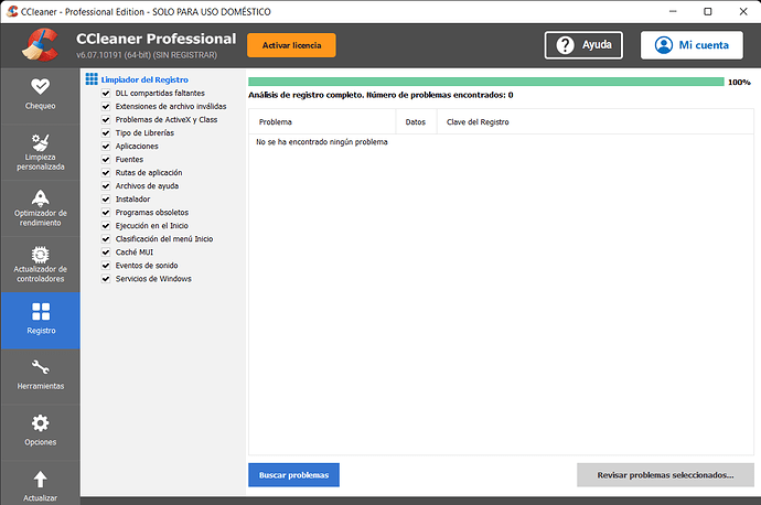 CCleaner - Professional Edition - SOLO PARA USO DOMÉSTICO 20_12_2022 20_27_49