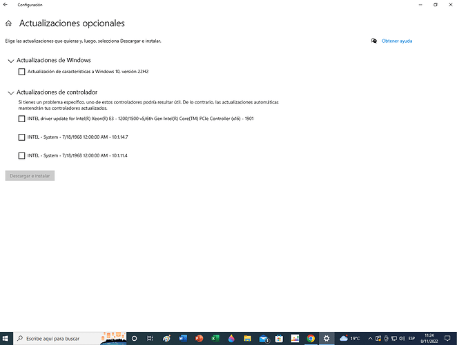 Windows Update x actualizar opcional