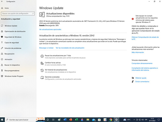 Windows Update x actualizar