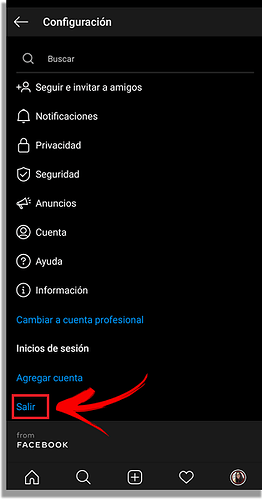 cerrar sesión ig