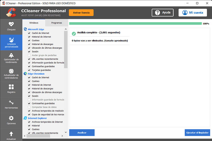 CCleaner - Professional Edition - SOLO PARA USO DOMÉSTICO 20_12_2022 20_26_47