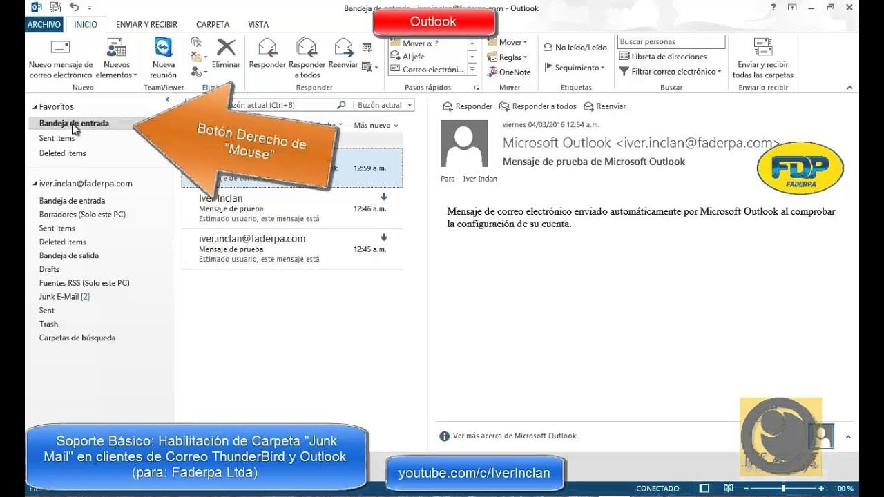 Rayo Pesimista alimentar Carpeta Junk en Microsoft Outlook - Ayuda General - ForoSpyware