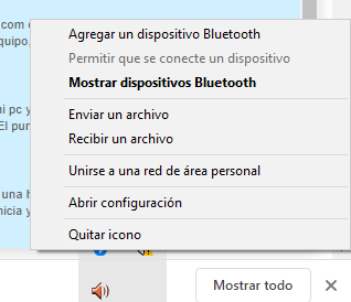 icono bluetooth opciones