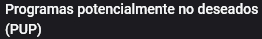 Programas potencialmente no deseados (PUP)